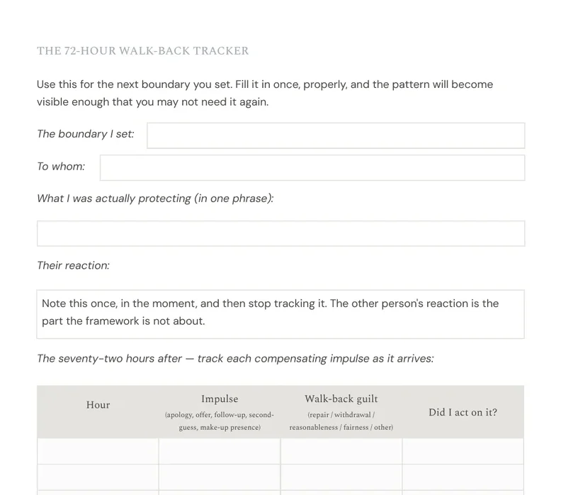 Page 29 of The Path: the 72-Hour Walk-Back Tracker